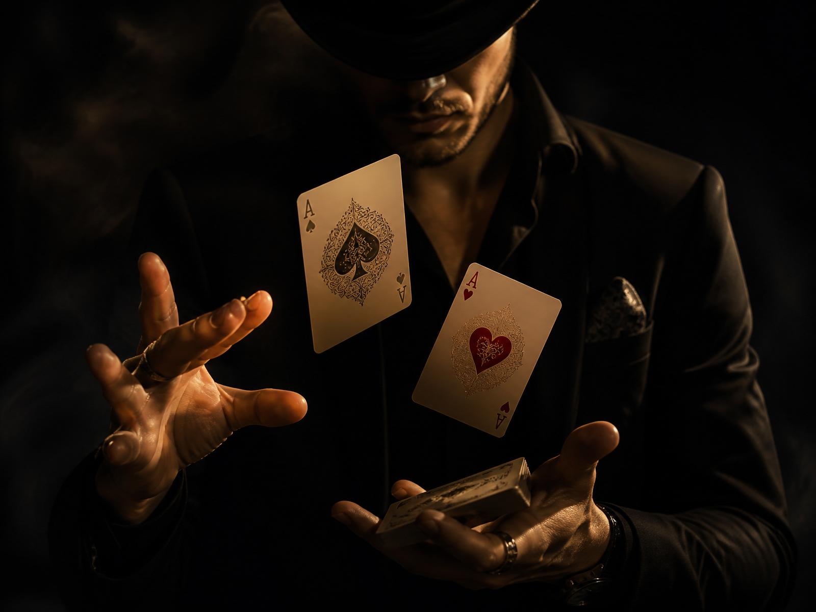 Jin Tan, The Card Sage, performing sleight of hand